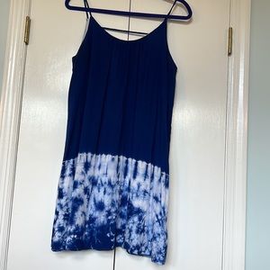 She + Sky Blue and White Tie Dye Summer Dress
